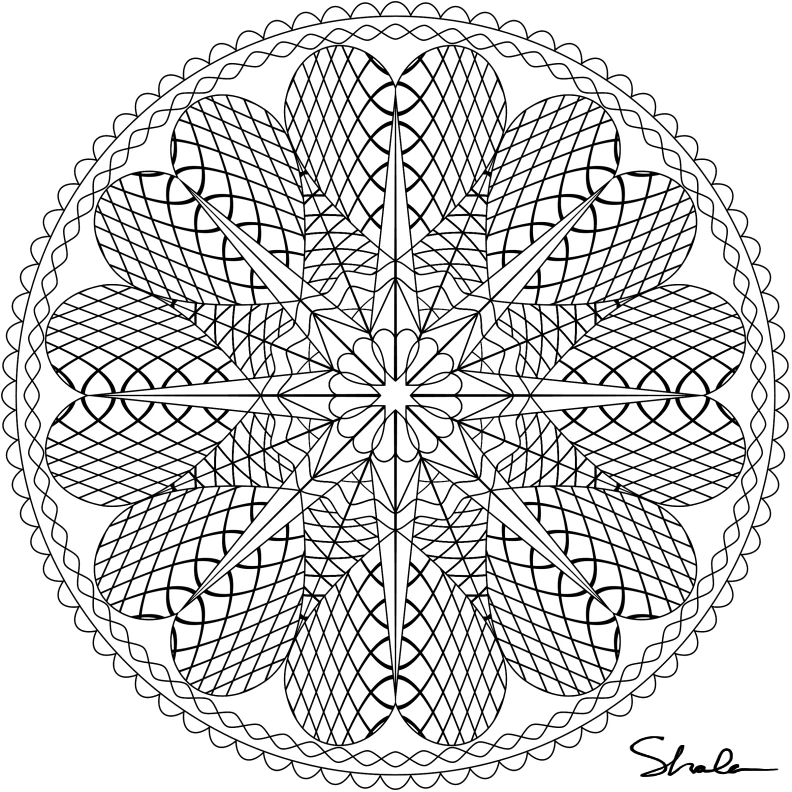 Mandalas Cœur 19